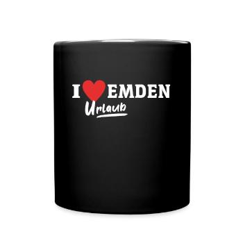 J’aime Emden Cher Emdener - Mug uni - noir - Devant