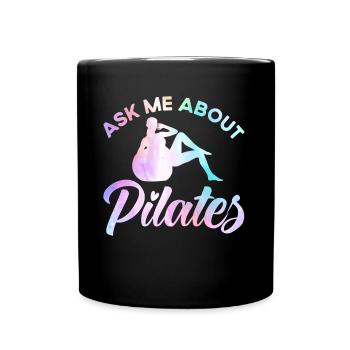 Pilates Posez-moi des questions sur Cadeau Pilates - Mug uni - noir - Devant