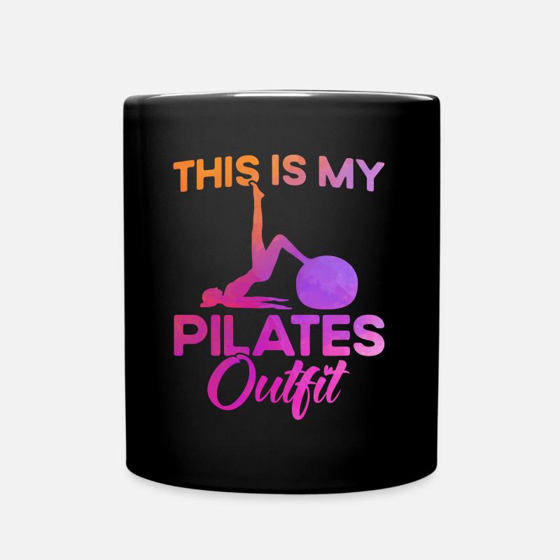 Pilates Das ist mein Pilates Outfit Geschenk - Tasse einfarbig - Schwarz