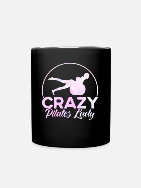 Pilates Crazy Pilates Lady Cadeau - Mug uni - noir