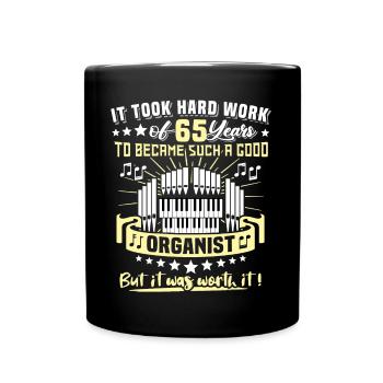 Organist 65th birthday 65 years organist - Full Colour Mug - black - Front