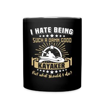 Kayakiste Kayak Kayak - Mug uni - noir - Devant