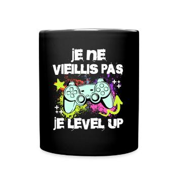 Papa Gamer Cadeau Gaming Vintage Jeux Vidéo Geek - Mug uni - noir - Devant