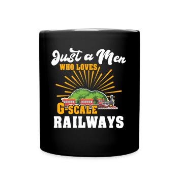 Chemin de fer miniature de jardin Écartement G - Mug uni - noir - Devant