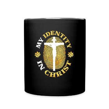 Mon identité en Christ, le christianisme - Mug uni - noir - Devant