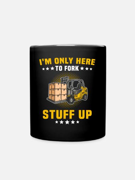 Stapler Gabelstapler - Tasse einfarbig - Schwarz