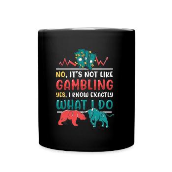 Aktienmarkt, Investor, Trader - Tasse einfarbig - Schwarz - Vorne