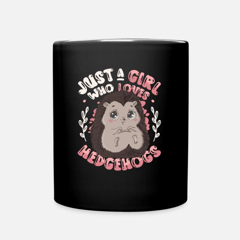 Juste une fille qui aime les hérissons - Mug uni - noir