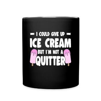 Abandonnez la crème glacée mais je ne quitte pas la glace gelato - Mug uni - noir - Devant