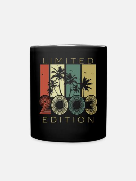 Jahrgang 2003 Vintage Retro Geburtstag - Tasse einfarbig - Schwarz
