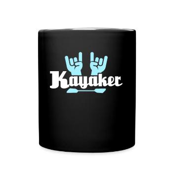 Kayaker Kayaking Kayak - Tasse einfarbig - Schwarz - Vorne