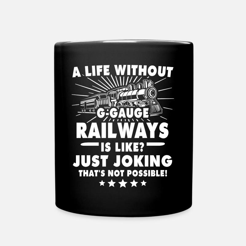 Gartenbahn Modellbahn Spur G - Tasse einfarbig - Schwarz