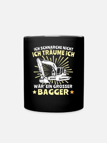 Baggerfuehrer Baggerfahrer - Tasse einfarbig - Schwarz