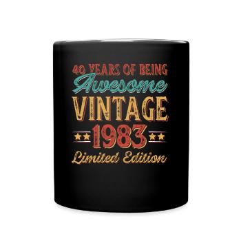 1983 Anniversaire 40 ans Rétro Edition Limitée - Mug uni - noir - Devant