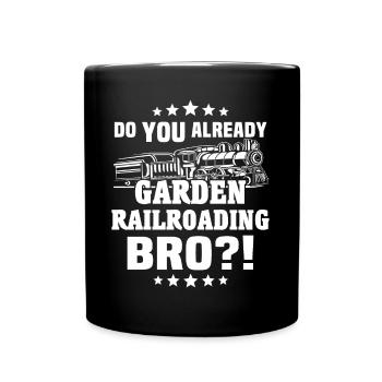 Garden Railway Gauge Model Railway - Full Colour Mug - black - Front