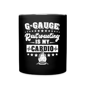 Garden Railway Gauge Model Railway - Full Colour Mug - black - Front
