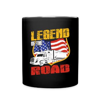 Trucker Legend Of The Road Truclegend Truck Lover - Mug uni - noir - Devant