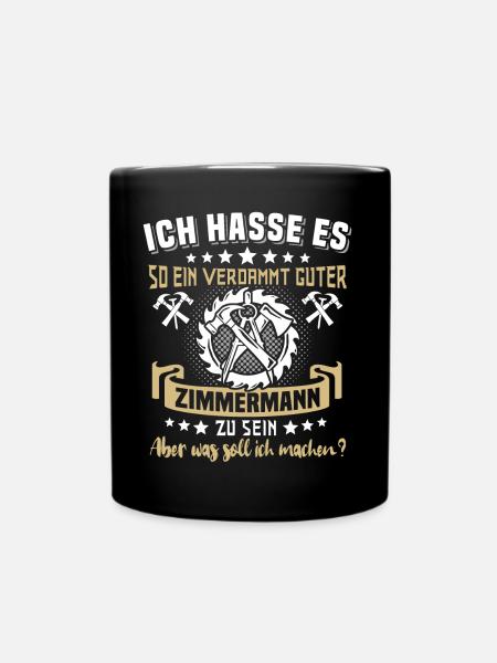 Zimmermann Zimmerer - Tasse einfarbig - Schwarz