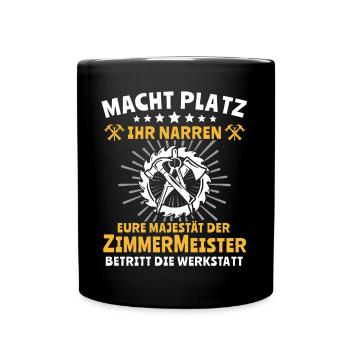 Zimmermann Zimmerer - Tasse einfarbig - Schwarz - Vorne