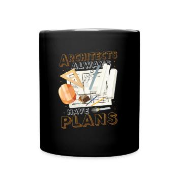 Les architectes ont toujours des plans, de l’architecture - Mug uni - noir - Devant