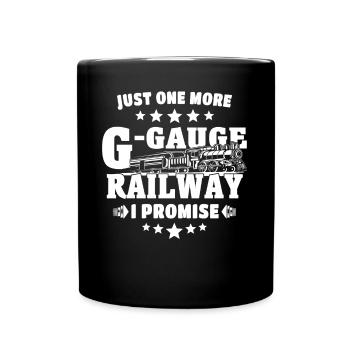 Voie de chemin de fer miniature G chemin de fer de jardin - Mug uni - noir - Devant