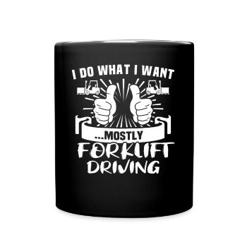 Forklift driver Forklift - Full Colour Mug - black - Front