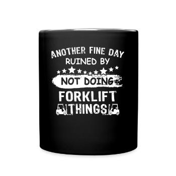 Forklift driver Forklift - Full Colour Mug - black - Front