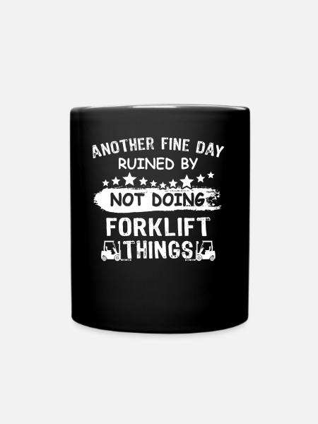 Staplerfahrer Stapler - Tasse einfarbig - Schwarz