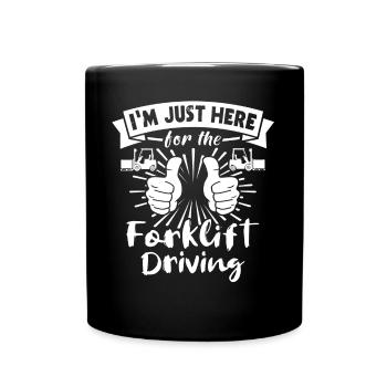 Forklift driver Forklift - Full Colour Mug - black - Front