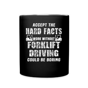 Forklift driver Forklift - Full Colour Mug - black - Front