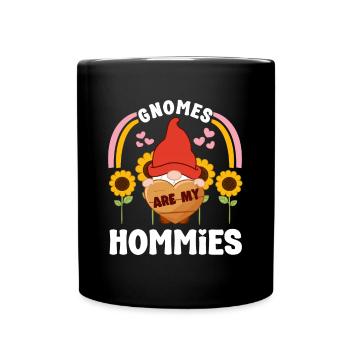 Les gnomes sont mes hommies Tournesols Jardin Gnome - Mug uni - noir - Devant