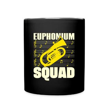 Euphonium Squad Baritone Player Gift Idea - Full Colour Mug - black - Front