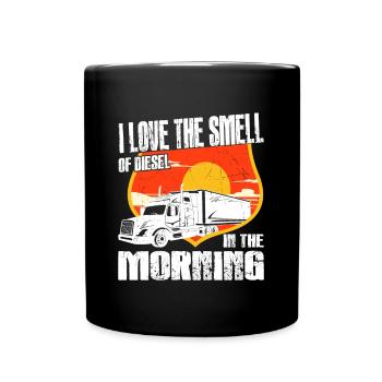 Funny Trucking Art pour Trucker Lover Distressed - Mug uni - noir - Devant