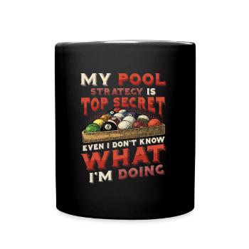Drôle de joueur de billard, ligue de billard - Mug uni - noir - Devant