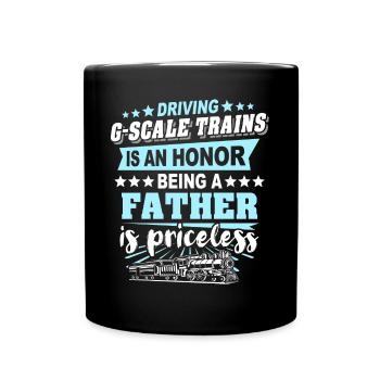Gartenbahn Spur G Papa - Tasse einfarbig - Schwarz - Vorne