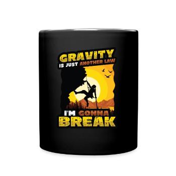 Bloc anti-gravité, escalade - Mug uni - noir - Devant
