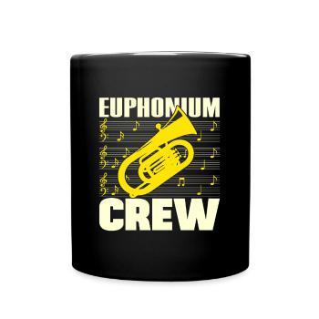 Euphonium Crew Baritone Player Gift Idea - Full Colour Mug - black - Front