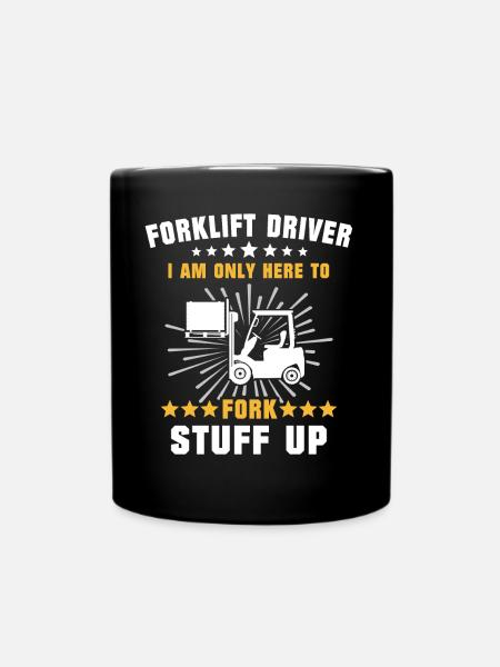 Staplerfahrer Stapler - Tasse einfarbig - Schwarz