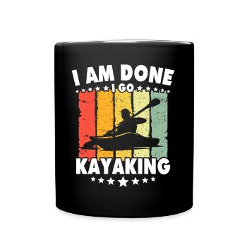 Kayaker Kayak Kayaking - Tasse einfarbig - Schwarz - Vorne