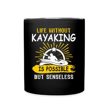 Kayaker Kayak Kayaking - Tasse einfarbig - Schwarz - Vorne