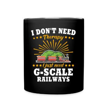 Gartenbahn Therapie Garteneisenbahn Spur G - Tasse einfarbig - Schwarz - Vorne