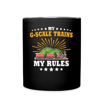 Gartenbahn Regeln Garteneisenbahn Spur G - Tasse einfarbig - Schwarz - Vorne