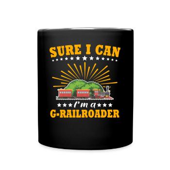 Gartenbahn Ich Kann Garteneisenbahn Spur G - Tasse einfarbig - Schwarz - Vorne