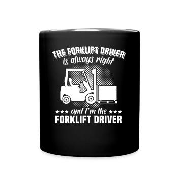 Forklift Driver Forklift Forklift - Full Colour Mug - black - Front