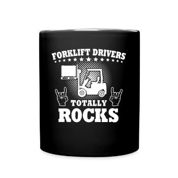 Forklift Driver Forklift Forklift - Full Colour Mug - black - Front