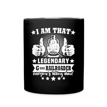 Gartenbahn Legende Spur G - Tasse einfarbig - Schwarz - Vorne