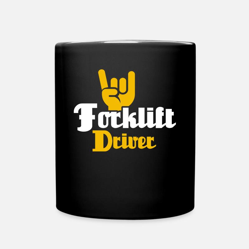 Stapler Gabelstapler - Tasse einfarbig - Schwarz