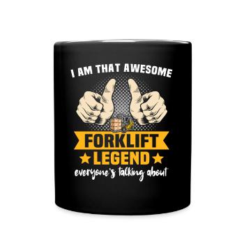 Forklift Forklift - Full Colour Mug - black - Front