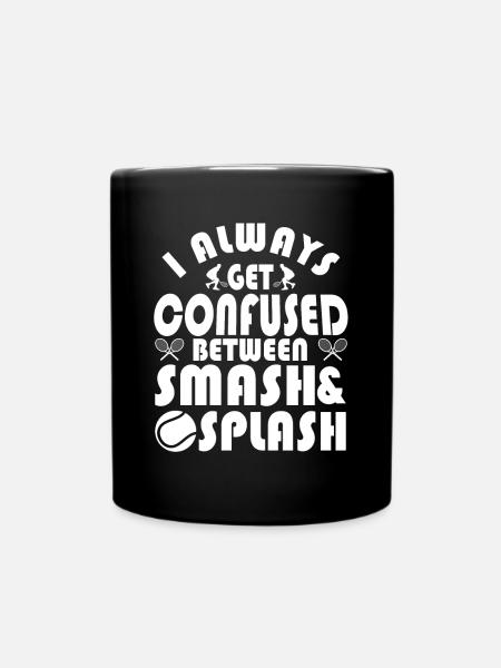Tennis confondu entre Smash et Splash Fan de tennis - Mug uni - noir