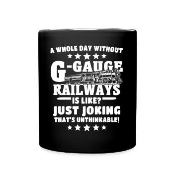 Spur G Modelleisenbahn Gartenbahn - Tasse einfarbig - Schwarz - Vorne